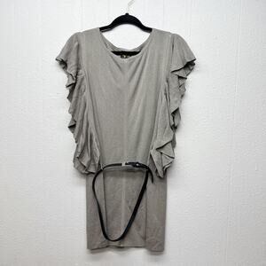 Serena Williams Womens Mini Dress Large Stretch Ruffle Party Event Evening